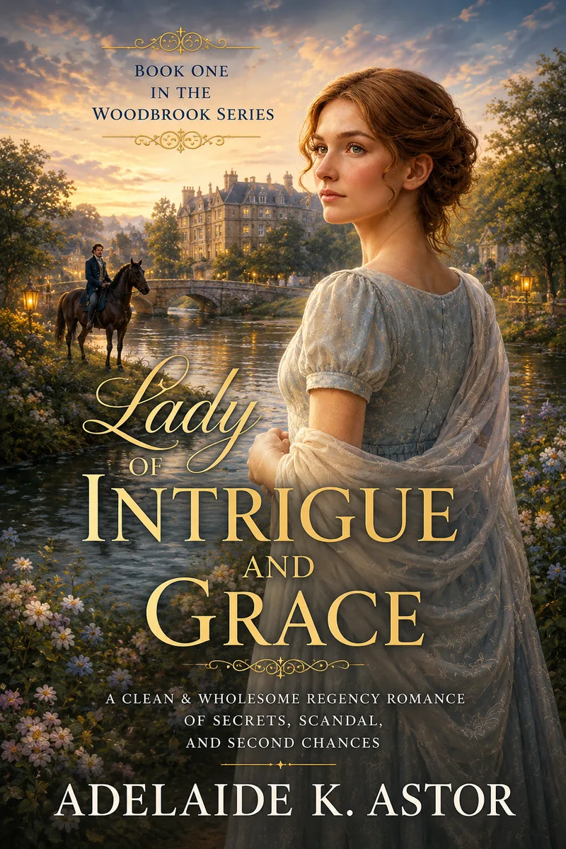Book cover: Lady of Intrigue and Grace, Book One in the Woodbrook Series